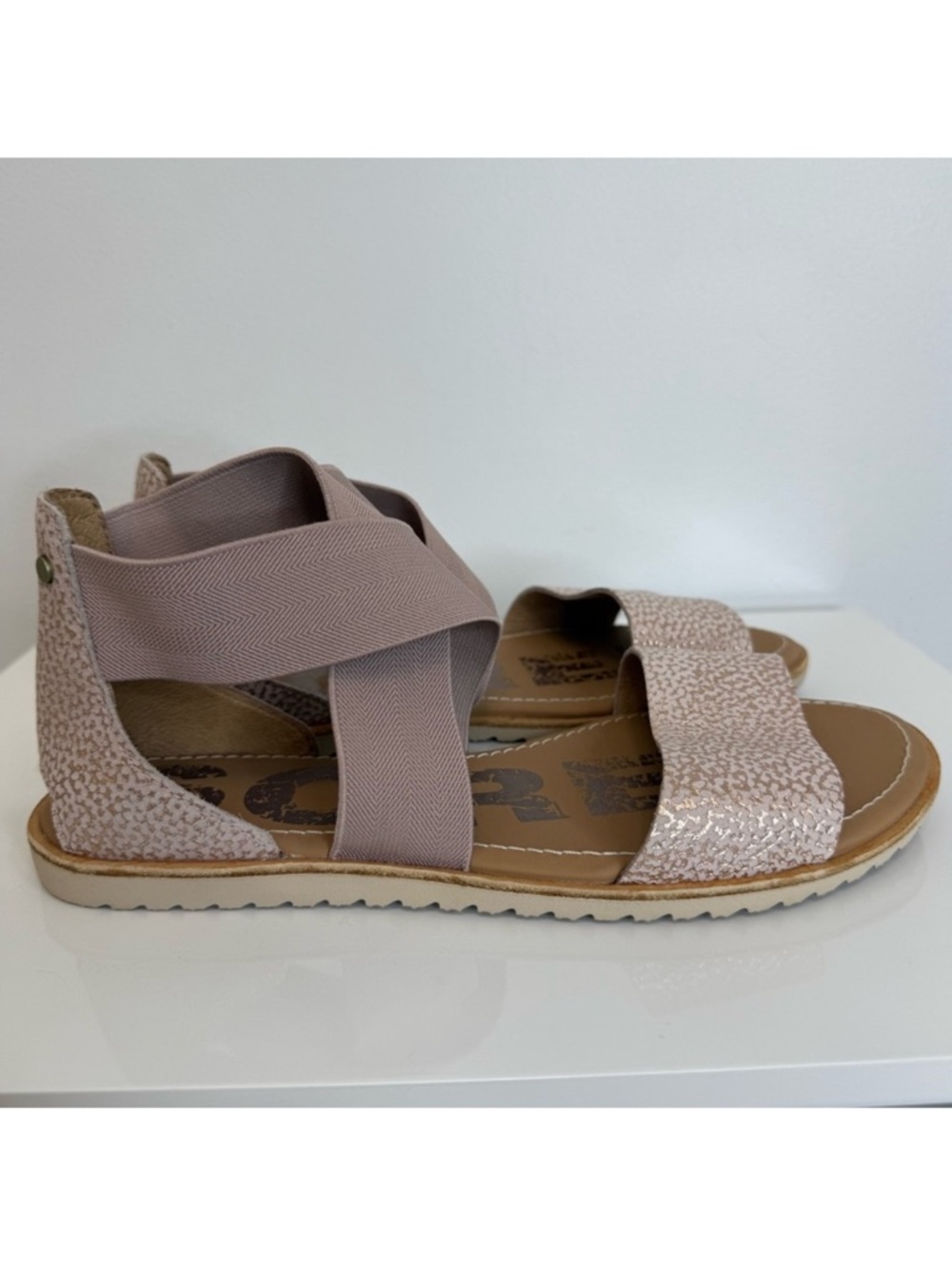 Sorel Ella Pink Rose Leather Open Toe Sandal Women’s Size 8